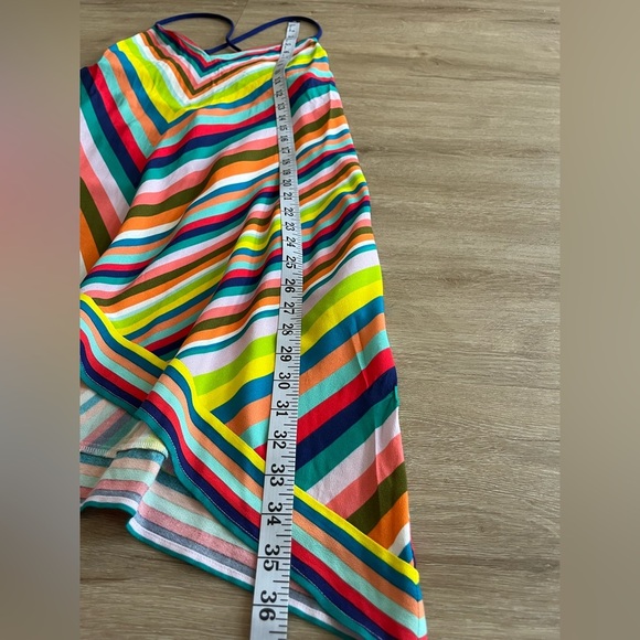 Trina Turk Multicolored Rainbow Dress Coverup Open Back SZ L - Picture 3 of 9